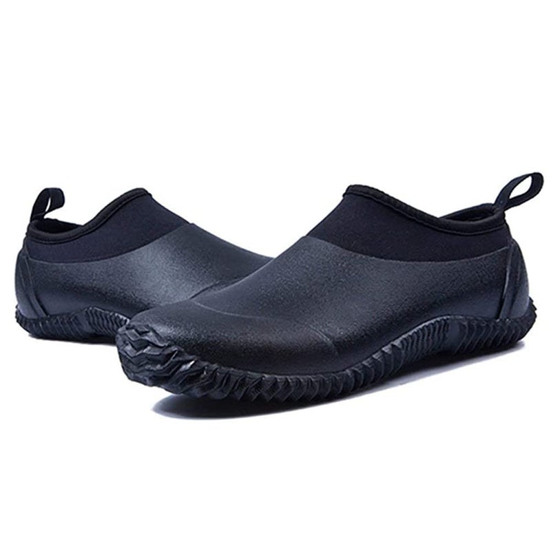 SYLPHID Men's Garden Shoes Women's Rain Shoe Waterproof Neoprene Camp Booties for Camping, Lawn Care, Gardening and Yard Work, Black, Women Size 9, Men Size 8 - Image 4